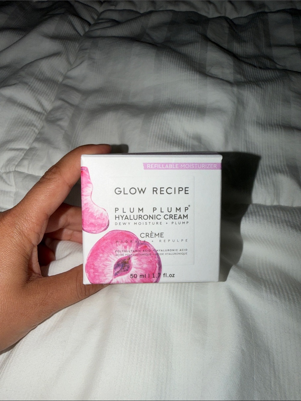 Glow Recipe Plum Plump Hyaluronic Cream — Pink and White Packaging